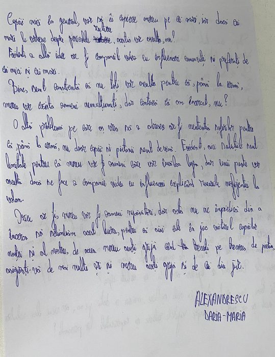 Lucrare realizată de Alexandrescu Daria